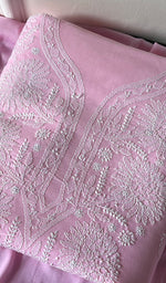 Load image into Gallery viewer, Women's Lakhnavi Handcrafted Cotton Chikankari Suit Material - HONC0232434