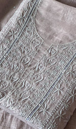 Load image into Gallery viewer, Women's Lakhnavi Handcrafted Mul Chanderi Unstitched Kurta And Dupatta Set - HONC0266910