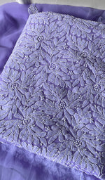 将图像加载到图库查看器中, Yumna Women's Lucknowi Handcrafted Faux-Georgette Chikankari Suit Material - HONC0263423