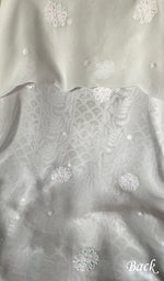 Load image into Gallery viewer, Women's Lucknowi Handcrafted Viscose Georgette Unstitched Chikankari Kurta And Dupatta Set - HONC0271322