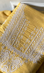 Load image into Gallery viewer, Women's Lakhnavi Handcrafted Unstitched Cotton Chikankari Suit Material - HONC0316993