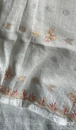 Load image into Gallery viewer, Nagma Women's Lakhnavi Handcrafted Linen Cotton Chikankari Kurta And Dupatta Set- HONC0250085