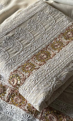 将图像加载到图库查看器中, Women's Lakhnavi Handcrafted Pure Silk Georgette Unstitched Chikankari Kurta And Dupatta Set- HONC0324215