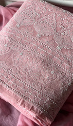 Load image into Gallery viewer, Alayna Women's Lakhnavi Handcrafted Unstitched Cotton Chikankari Suit Material - HONC0294559