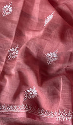 Load image into Gallery viewer, Nushrat Women's Lakhnavi Handcrafted Mul Chanderi Unstitched Kurta And Dupatta Set - HONC0247977