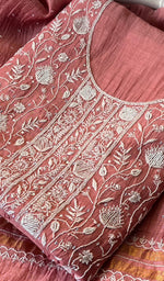 Load image into Gallery viewer, Women's Lakhnavi Handcrafted Mul Chanderi Kurta And Dupatta Set - HONC0289001