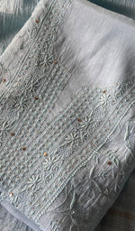 将图像加载到图库查看器中, Women's Lakhnavi Handcrafted Maheshwari Mul Chanderi Unstitched Kurta And Dupatta Set - HONC0268582