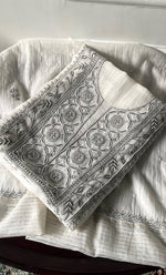 Load image into Gallery viewer, Women's Lakhnavi Handcrafted Unstitched Mul Chanderi Kurta And Dupatta Set - HONC0327483