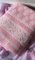 将图像加载到图库查看器中, Women's Lakhnavi Handcrafted Cotton Chikankari Suit Material - HONC0291800