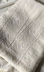 Load image into Gallery viewer, Women's Lakhnavi Handcrafted Mul Chanderi Unstitched Kurta And Dupatta Set- HONC0306994