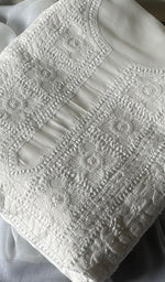 将图像加载到图库查看器中, Rumaiza Women's Lakhnavi Handcrafted Unstitched Cotton Chikankari Suit Material - HONC0294091
