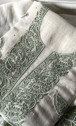 Load image into Gallery viewer, Women's Lakhnavi Handcrafted Unstitched Mul Chanderi Kurta And Dupatta Set - HONC0304154