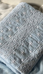 将图像加载到图库查看器中, Women's Lakhnavi Handcrafted Cotton Chikankari Suit Material - HONC0289729
