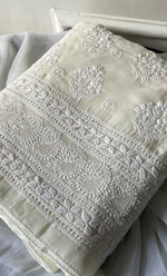 Load image into Gallery viewer, Women's Lakhnavi Handcrafted Unstitched Cotton Chikankari Suit Material - HONC0317378
