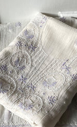 Load image into Gallery viewer, Women's Lakhnavi Handcrafted Unstitched Mul Chanderi Kurta And Dupatta Set - HONC0319475