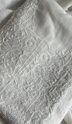 Load image into Gallery viewer, Women's Lakhnavi Handcrafted Maheshwari Mul Chanderi Unstitched Kurta And Dupatta Set - HONC0288973