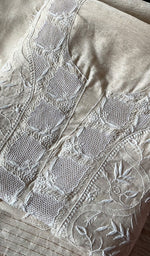 Load image into Gallery viewer, Women's Lakhnavi Handcrafted Munga Silk Chikankari Kurta And Dupatta Set- HONC0259741