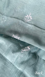 Load image into Gallery viewer, Nushrat Women's Lakhnavi Handcrafted Mul Chanderi Unstitched Kurta And Dupatta Set - HONC0247991