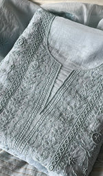 将图像加载到图库查看器中, Women's Lakhnavi Handcrafted Mul Chanderi Unstitched Kurta And Dupatta Set - HONC0291255
