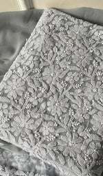 将图像加载到图库查看器中, Yumna Women's Lucknowi Handcrafted Faux-Georgette Chikankari Suit Material - HONC0263417