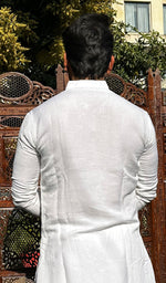 Load image into Gallery viewer, Men's Lucknowi Handcrafted Cotton Chikankari Kurta - HONC0342314