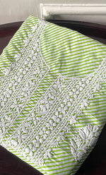 Load image into Gallery viewer, Shumaira Women's Lakhnavi Handcrafted Cotton Chikankari Unstitched Kurti Fabric - HONC0326386