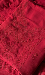 Load image into Gallery viewer, Women's Lakhnavi Handcrafted Unstitched Cotton Chikankari Suit Material - HONC061625