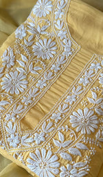 将图像加载到图库查看器中, Women's Lakhnavi Handcrafted Modal Cotton Chikankari Suit Material - HONC0275954