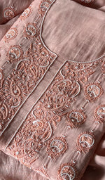Load image into Gallery viewer, Women's Lakhnavi Handcrafted Mul Chanderi Kurta And Dupatta Set - HONC0295613