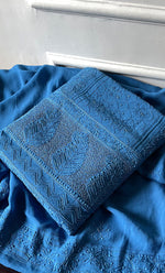 将图像加载到图库查看器中, Women's Lakhnavi Handcrafted Viscose Georgette Chikankari Full Suit Material - HONC0274223