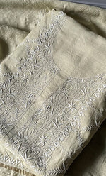 Load image into Gallery viewer, Women's Lakhnavi Handcrafted Munga Silk Chikankari Kurta And Dupatta Set- HONC0278876