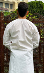 Load image into Gallery viewer, Men's Lucknowi Handcrafted Cotton Chikankari Kurta HONC0326010