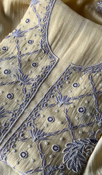 Load image into Gallery viewer, Firdauz Women's Lakhnavi Handcrafted Mul Chanderi Kurta And Dupatta Set - HONC0295594