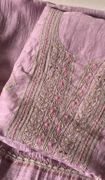 将图像加载到图库查看器中, Women's Lucknowi Handcrafted Mul Chanderi Chikankari Kurta Dupatta Set- HONC0254131