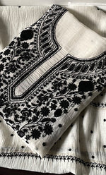 Load image into Gallery viewer, Women's Lakhnavi Handcrafted Mul Chanderi UnStitched Kurta And Dupatta Set - HONC0312355