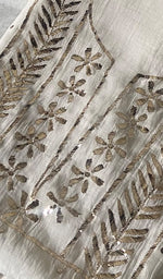 将图像加载到图库查看器中, Women's Lakhnavi Handcrafted Mul Chanderi Unstitched Kurta And Dupatta Set - HONC0337819