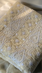 Load image into Gallery viewer, Misba Women's Lakhnavi Handcrafted Unstitched Cotton Chikankari Suit Material - HONC0289730