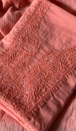 将图像加载到图库查看器中, Women's Lakhnavi Handcrafted Mul Chanderi Chikankari Full Suit Material - HONC0282289