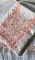 Load image into Gallery viewer, Women's Lakhnavi Handcrafted Mul Chanderi Unstitched Kurta And Dupatta Set - HONC0317073