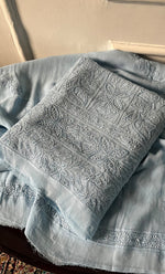 Load image into Gallery viewer, Women's Lucknowi Handcrafted Viscose Georgette Unstitched Chikankari Suit Material - HONC0325136