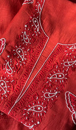 Load image into Gallery viewer, Titlee Women's Lakhnavi Handcrafted Mul Chanderi Unstitched Kurta And Dupatta Set - HONC0282562