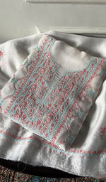 Load image into Gallery viewer, Women's Lakhnavi Handcrafted Mul Chanderi Unstitched Kurta And Dupatta Set - HONC0344582