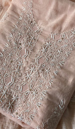 将图像加载到图库查看器中, Women's Lakhnavi Handcrafted Mul Chanderi Unstitched Kurta And Dupatta Set - HONC0266982