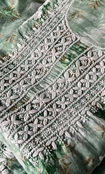 Load image into Gallery viewer, Women's Lakhnavi Handcrafted Cotton Chikankari Kurta And Kurta Dupatta Set - HONC0312686
