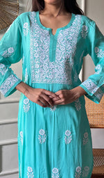 Load image into Gallery viewer, Rupam Women's Lucknowi Handcrafted Modal Cotton Chikankari Kurti - HONC0211887