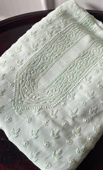 将图像加载到图库查看器中, Lucknowi Handcrafted Viscose Georgette Chikankari Unstitched Men's Kurta Fabric - HONC0307166