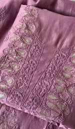 将图像加载到图库查看器中, Women's Lakhnavi Handcrafted Mul Chanderi Unstitched Kurta And Dupatta Set - HONC0277040