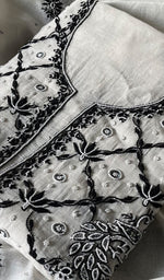 将图像加载到图库查看器中, Shirin Women's Lakhnavi Handcrafted Mul Chanderi Unstitched Kurta And Dupatta Set - HONC0295584