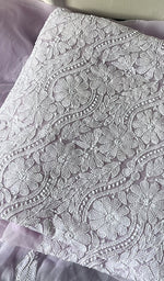 将图像加载到图库查看器中, Women's Lucknowi Handcrafted Faux-Georgette Chikankari Suit Material - HONC0263424