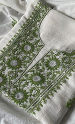 Load image into Gallery viewer, Women's Lakhnavi Handcrafted Unstitched Mul Chanderi Kurta And Dupatta Set - HONC0278135